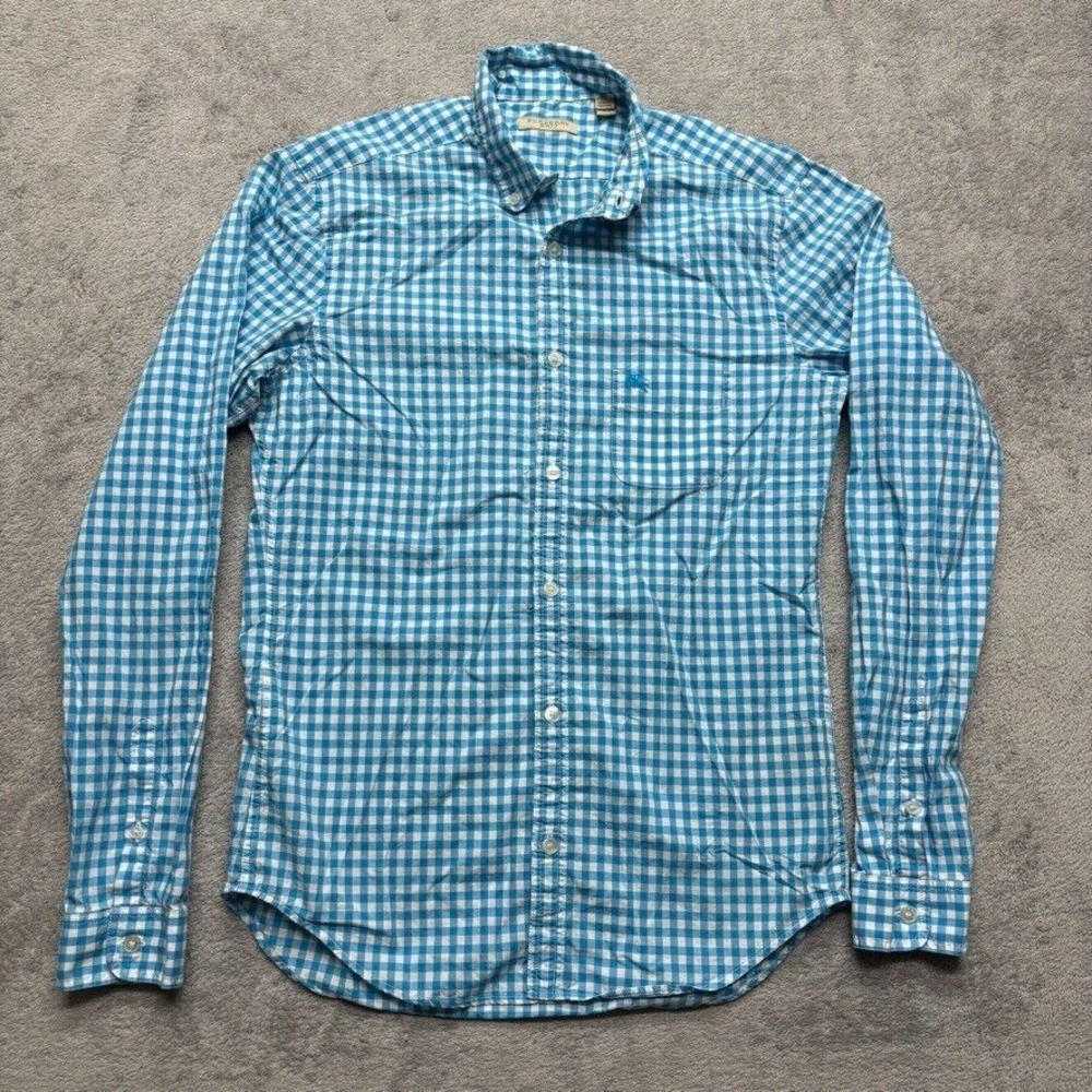 Burberry Blue‎ Checkered Dress Shirt